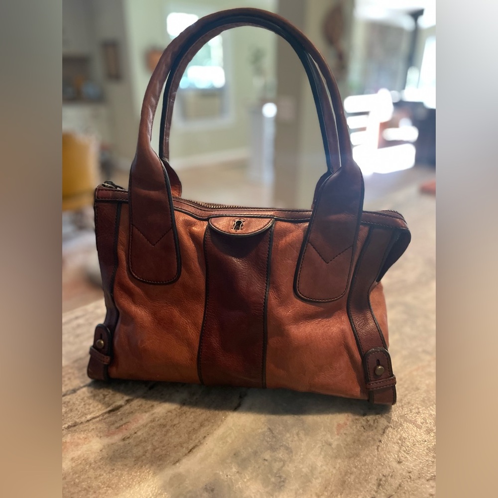 Fossil 1954 Vintage Reissue Brown Leather Weekender Bag - Picture 2 of 16